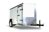 Diamond Cargo 5x8 Single Axle - Barn Doors & Side Door