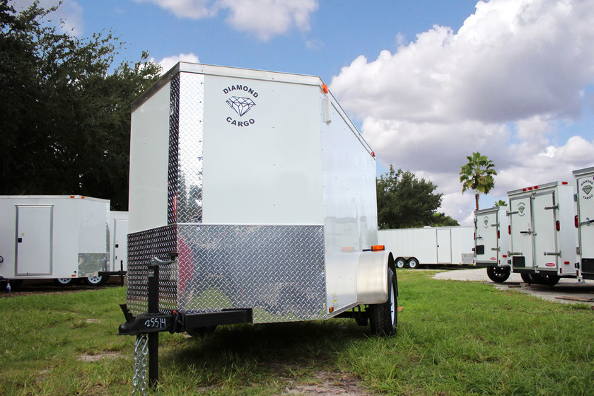 Diamond Cargo 5x8 Single Axle - Ramp Door