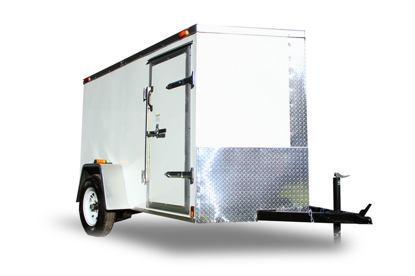 Diamond Cargo 5x8 Single Axle - Ramp Door & Side Door