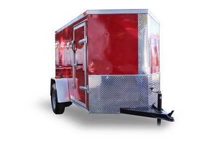 Diamond Cargo 5x8 Single Axle - Ramp Door & Side Door