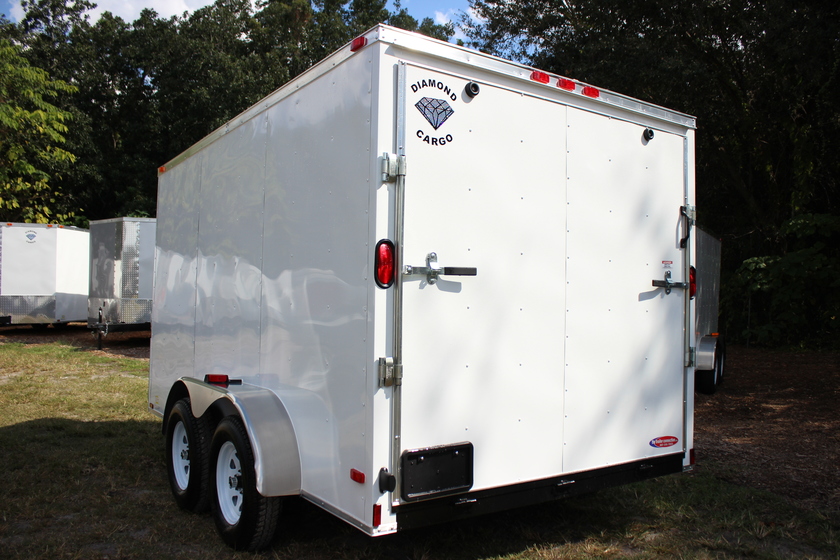 Diamond Cargo 7x12 Tandem Axle - Ramp Door