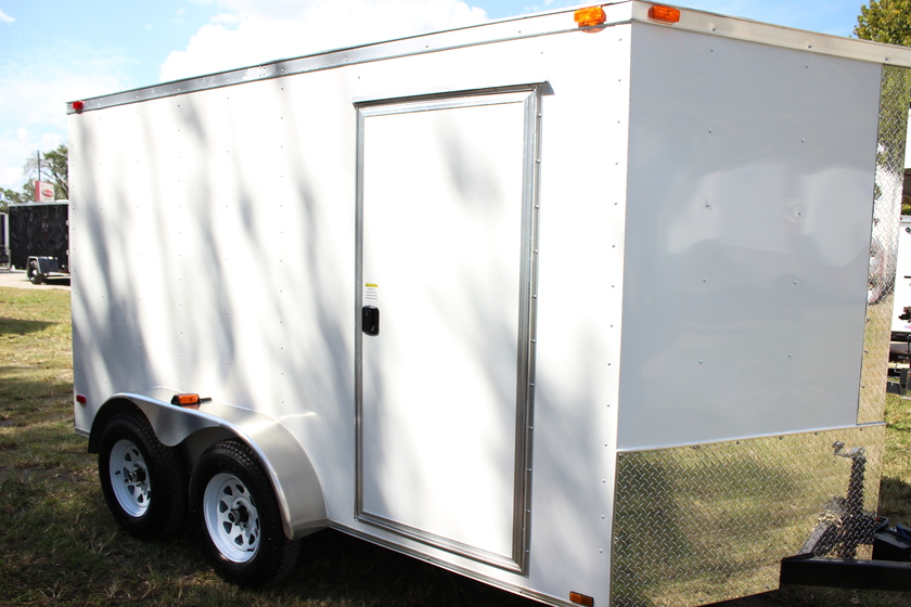 Diamond Cargo 7x12 Tandem Axle - Ramp Door