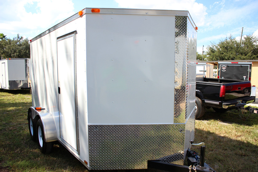 Diamond Cargo 7x12 Tandem Axle - Barn Doors