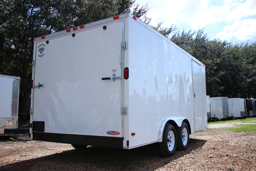 Diamond Cargo 8x16 Tandem Axle - Ramp Door