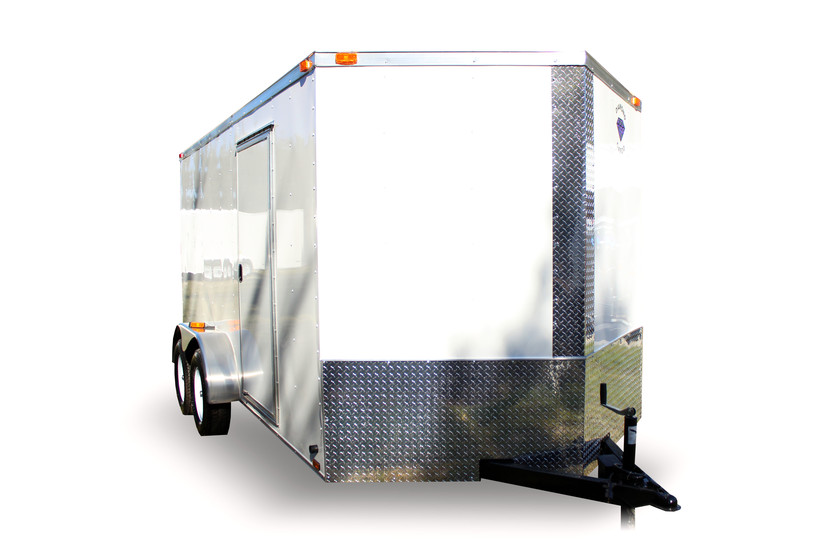 Diamond Cargo 7x14 Tandem Axle - Barn Doors