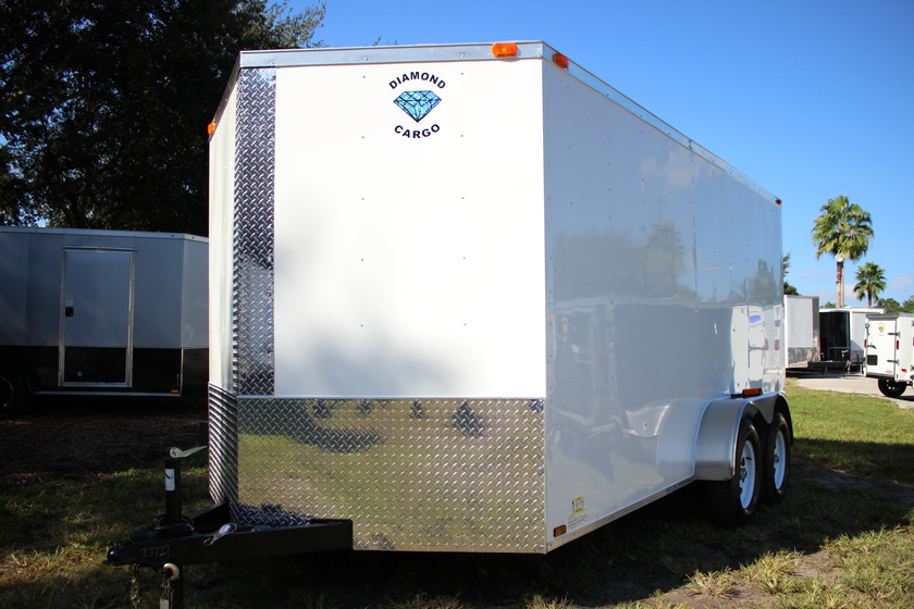 Diamond Cargo 7x14 Tandem Axle - Barn Doors