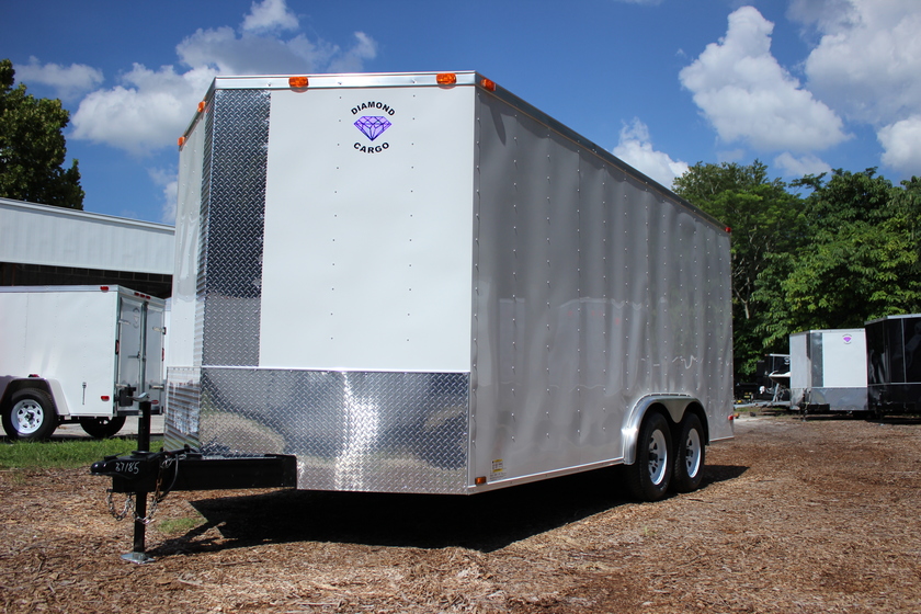 Diamond Cargo 8x16 Tandem Axle - Barn Doors