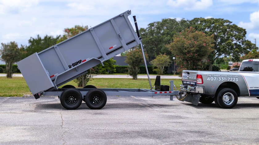 U-Dump 7' x 14' Dump Trailer - 48" Sides (grey)